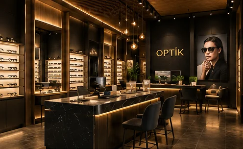 NOIR dekor modeli: koyu mermer görünümlü yüzey, bronz metal, koyu ahşap